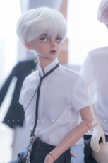 Одежда для кукол BJD 【鲨愚滞噪】bjd四分 立领衬衫（现货包邮）