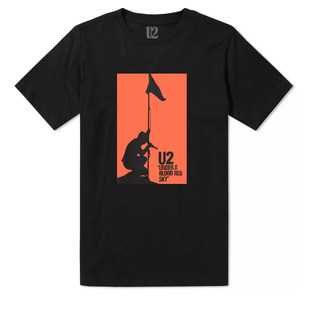 U2 バンド ロック パンク 半袖 ラウンドネック Tシャツ 夏