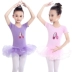 Quần áo trẻ em cô gái thực hành quần áo trẻ em quần áo khiêu vũ trang phục trẻ em váy dài tay váy váy ba lê - Trang phục