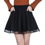 Юбка, эластичная сетка, А-силуэт