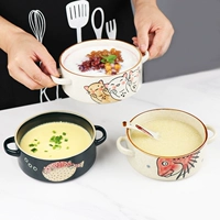 Японская керамическая посуда керамическая посуда двойной, маленькая миска с кашей миской десертной миски.