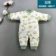 Baby handmade áo cotton cotton jumpsuit mùa thu đông nam nữ bé đi ra ngoài dày hajamas quần áo sơ sinh - Áo liền quần