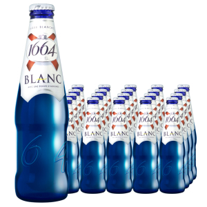 法国1664啤酒柑橘味白啤218ml24瓶小麦整箱瓶装