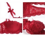 Красный оберег на день рождения для невесты, сексуальное нижнее белье, бюстгалтер, комплект