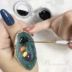 Nhẫn màu Công cụ làm móng tay Nhật Bản nhựa cạnh màu vàng Tấm nhỏ dụng cụ làm móng tay - Công cụ Nail Công cụ Nail