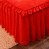 Hàn Quốc phiên bản của bông bông rửa cưới lớn ren đỏ một mảnh giường ngủ bìa váy bedspread 1,8 m gia đình 1,5m bốn - Váy Petti