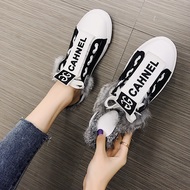 Đầu thu mới 2018 Giày thời trang mới của Hàn Quốc Giày đế bệt chữ Muller Giày xã hội Baotou không mang dép lê dép sandal nữ đi học