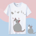 Mèo Sân Sau T-Shirt Ngắn Tay Áo Phim Hoạt Hình Dễ Thương Demi Anime Khoảng Hai Nhân Dân Tệ Quần Áo Nam Giới và Phụ Nữ Tops Mùa Hè sticker cute đồ ăn Carton / Hoạt hình liên quan