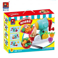 Пластилин 童之宝彩泥橡皮泥套装面条店雪糕店厨师儿童创意手工制作玩具