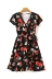 Đầm mùa hè mới của phụ nữ thời trang cổ chữ V tay ngắn ngắn khí chất eo cao là váy hoa mỏng 13783 - Váy eo cao