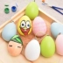 Trẻ em sáng tạo vẽ tay nhân tạo vỏ trứng đồ chơi tự làm vật liệu thủ công vẽ phim hoạt hình Phục sinh trứng