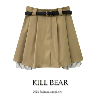 taobao agent Brand summer pleated skirt, A-line, high waist