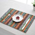 Thái sọc bảng mat bàn ăn vải placemat red blue retro tính năng phong cách dân tộc bữa ăn mat trà mat trải bàn nhựa Khăn trải bàn