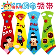 Trẻ em handmade DIY tie mẫu giáo không dệt dán vật liệu câu đố sáng tạo gói quà tặng ngày của cha