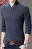 Ordos thanh niên áo len cổ chữ V ấm áp áo len cashmere dệt kim cơ bản Hàn Quốc - Áo len Cashmere