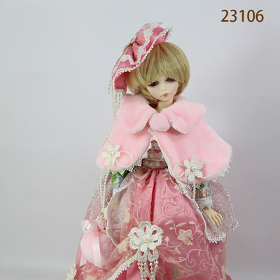 taobao agent BJD SD doll clothes one -quarter three -point pink dress European style court outfit light purple doll clothing 23106