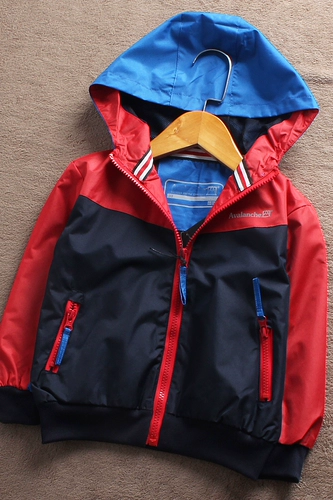 Демисезонная куртка с капюшоном с молнией, детская одежда