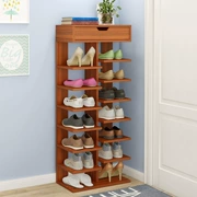 Đơn giản nhiều tầng lưu trữ ký túc xá giày kệ kinh tế nhà tiết kiệm không gian cửa gỗ dọc tủ giày nhỏ - Kệ