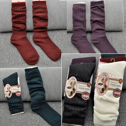 Осенние тонкие хлопковые базовые гольфы, носки, свободный крой, средней длины