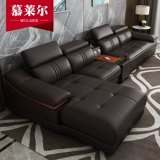 Кожаный современный и минималистичный диван, импортная мебель, воловья кожа