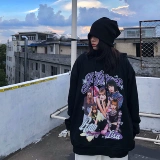 Весенний диверсифицированный американский бедный человек, такой как лиза Свитер Бомбардировщик, уличная розовая черная розовая рубашка с капюшоном