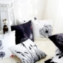 Thực vật màu đen và trắng sofa đệm giường đầu thắt lưng gối pillowcase đơn giản hiện đại phòng mô hình Bắc Âu phòng khách đệm gối trang trí sofa