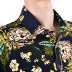 Mát mẻ trung niên người đàn ông mùa hè bông lụa ngắn- tay áo sơ mi hoa bông lụa lỏng ve áo xl áo sơ mi Áo