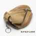 Da mềm da lộn da túi chìa khóa da của nam giới eo khóa nữ phổ xe handmade đơn giản công suất lớn túi lưu trữ