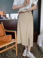 Дизайнерская длинная юбка, коллекция 2021, в корейском стиле, высокая талия, яркий броский стиль, средней длины