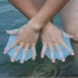 Chuyên nghiệp silicone thiết bị bơi mái chèo còng tay đào tạo người lớn trẻ em bơi còng tay tự do găng tay còng tay