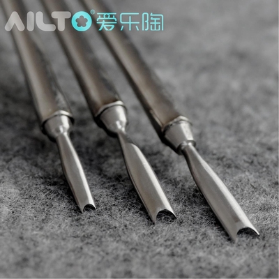 taobao agent Eleet Pottery Soft Pottery Stainless Steel Model DIY Sculpture Tools Stainless Steel Fish Scales Tool Three -piece