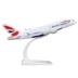 Mô hình máy bay hợp kim rắn 380 Quà tặng hàng không của Anh quà tặng máy bay mô phỏng tĩnh A380 1:40 máy múc trẻ em Chế độ tĩnh