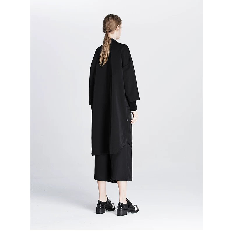 Костюм, trench coat, осенняя оригинальная дизайнерская куртка, свободный крой