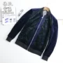 HL35007 Haijia mùa thu và mùa đông nam sọc tóc máy sấy áo khoác mỏng màu sắc phù hợp với áo khoác nam áo khoác nam cao cấp