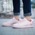 Giày dép nữ thông dụng Hongxing Erke màu hồng nơ giản dị 2019 mùa xuân và mùa hè Giày nữ thời trang hoang dã - Dép / giày thường Dép / giày thường