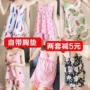 Đồ ngủ phụ nữ mùa xuân và mùa hè ngắn- tay bông sling hai mảnh phù hợp với Hàn Quốc phiên bản của tươi sexy vành đai ngực pad sinh viên dịch vụ nhà thời trang trung niên