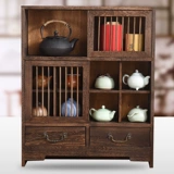 Чайный шкаф установите чайный шкаф с твердым древесиной, показываемая шкаф, фиолетовый песчаный горшок, богомолочный мост чай мост чай чай чай Тунг дерево