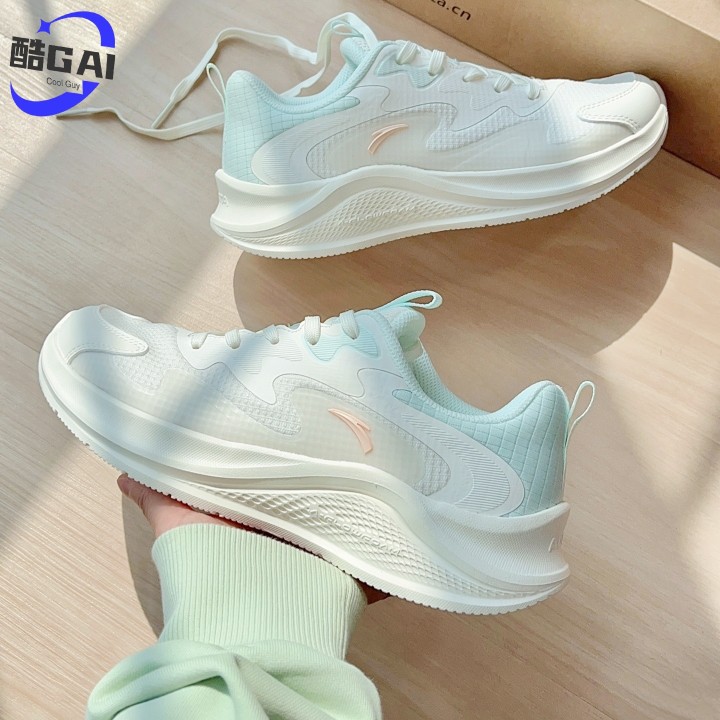 Anta Walking Running Shoes Women's Shoes Sneakers Lightweight Breathable Mesh Shock Absorbing Jogging Shoes Test Rope Skipping Shoes