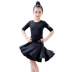 Trẻ em khiêu vũ Latin trang phục cô gái thực hành khiêu vũ quần áo cạnh tranh trang phục tiêu chuẩn trang phục cô gái nhảy váy tập thể dục - Trang phục