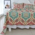 Khăn trải giường bằng vải bông ba mảnh châu Âu được bao phủ bởi lớp phủ cao cấp - Trải giường