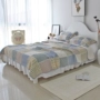Mới trải giường bằng vải bông trải giường Châu Âu ba mảnh dày bông trải giường bông trải giường ba bộ màu xanh - Trải giường bộ drap giường giá rẻ