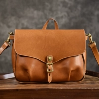 Высококачественная кожаная медная сумка на одно плечо, в американском стиле, воловья кожа, из натуральной кожи