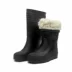 Giày đi mưa mùa đông nam cộng với ống nhung ấm đôi giày mưa ấm cỡ lớn dày không thấm nước giày chống trượt cộng với vải bông 4546 dép đi mưa nam Rainshoes