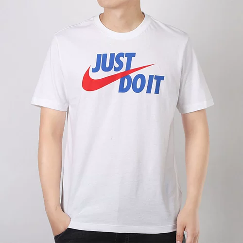 Nike, летняя спортивная хлопковая трикотажная футболка с круглым воротником, 2020, короткий рукав