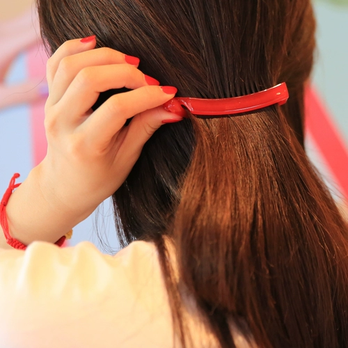 Южная Корея импортировала Aznavour Az Accessesies Accessesies Candy Color Solid Girl Banana Clip Горизонтальный зажим для волос