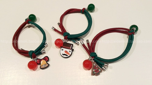 Импортный рождественский аксессуар для волос, колокольчик, резинка для пожилых людей, в корейском стиле