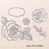 Блумная розовая листья плесень для ножа, декоративное украшение декоративное цветочная ручная рука