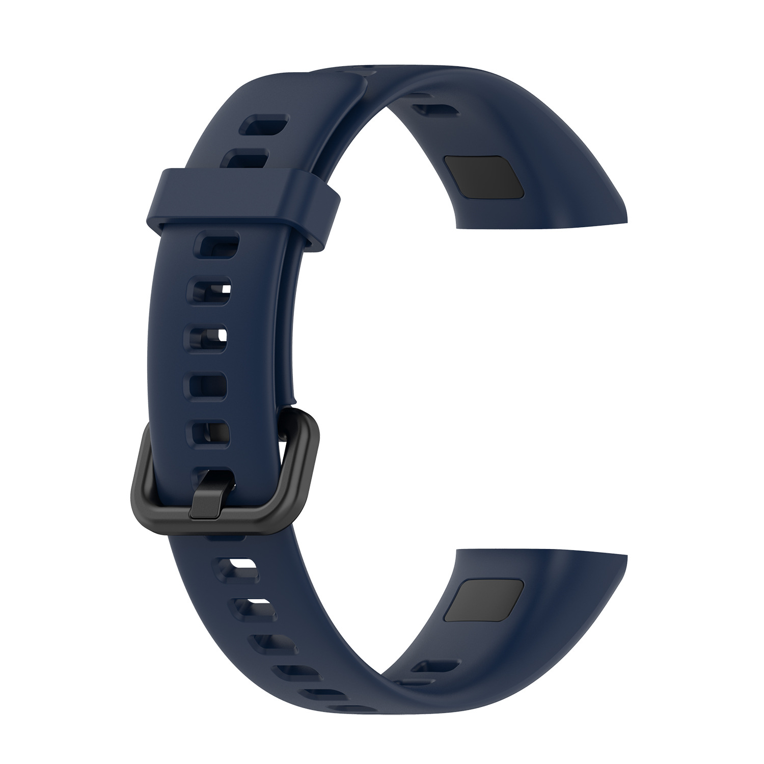 Suitable for HUAWEI band4 Huawei bracelet 4 official silicone monochrome fashion simple and durable watch strap (1627207:28340:sort by color:Navy blue;149238345:20443016495:strap size:HUAWEI band4 表带)