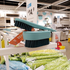 Щетка для мытья посуды 温馨宜家ikea佩普里格硬毛刷2件套家用浴室清洁刷毛刷细节刷包邮