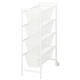 Ấm IKEA IKEA Unathel khung với giỏ giỏ bánh xe đẩy lưu trữ giỏ lưu trữ giá phòng tắm - Kính